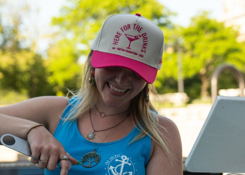 Pink Here For The Drinks Hat