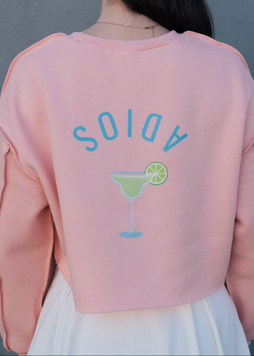 Adios Womens CropTop Crew Neck