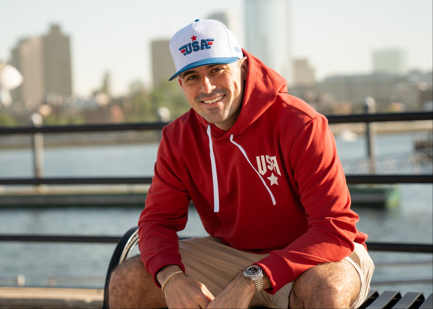 The Red USA Star Hoodie