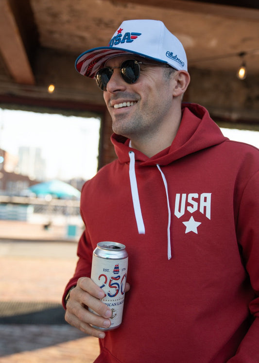 The Red USA Star Hoodie
