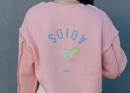 Adios Womens CropTop Crew Neck