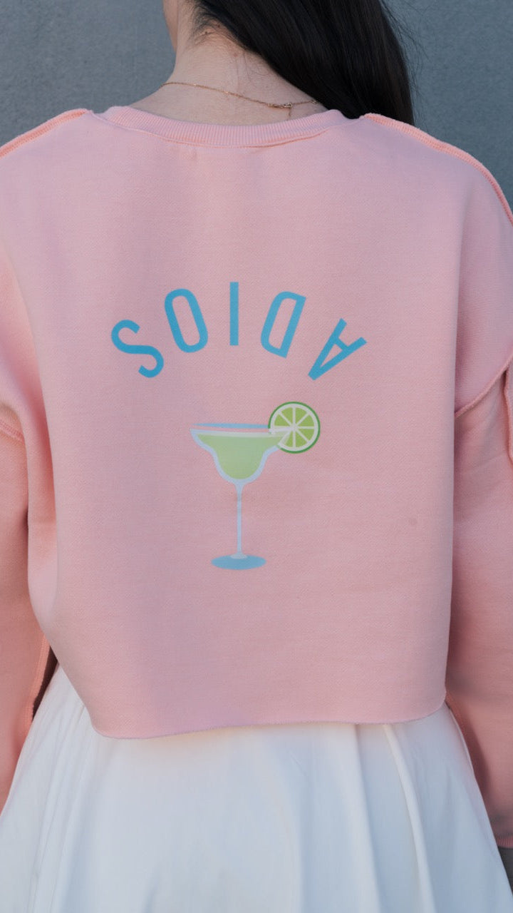 Adios Womens CropTop Crew Neck