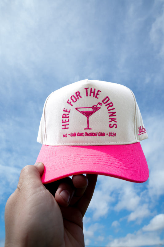 Pink Here For The Drinks Hat